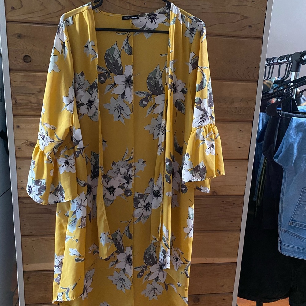 Yellow Floral Kimono